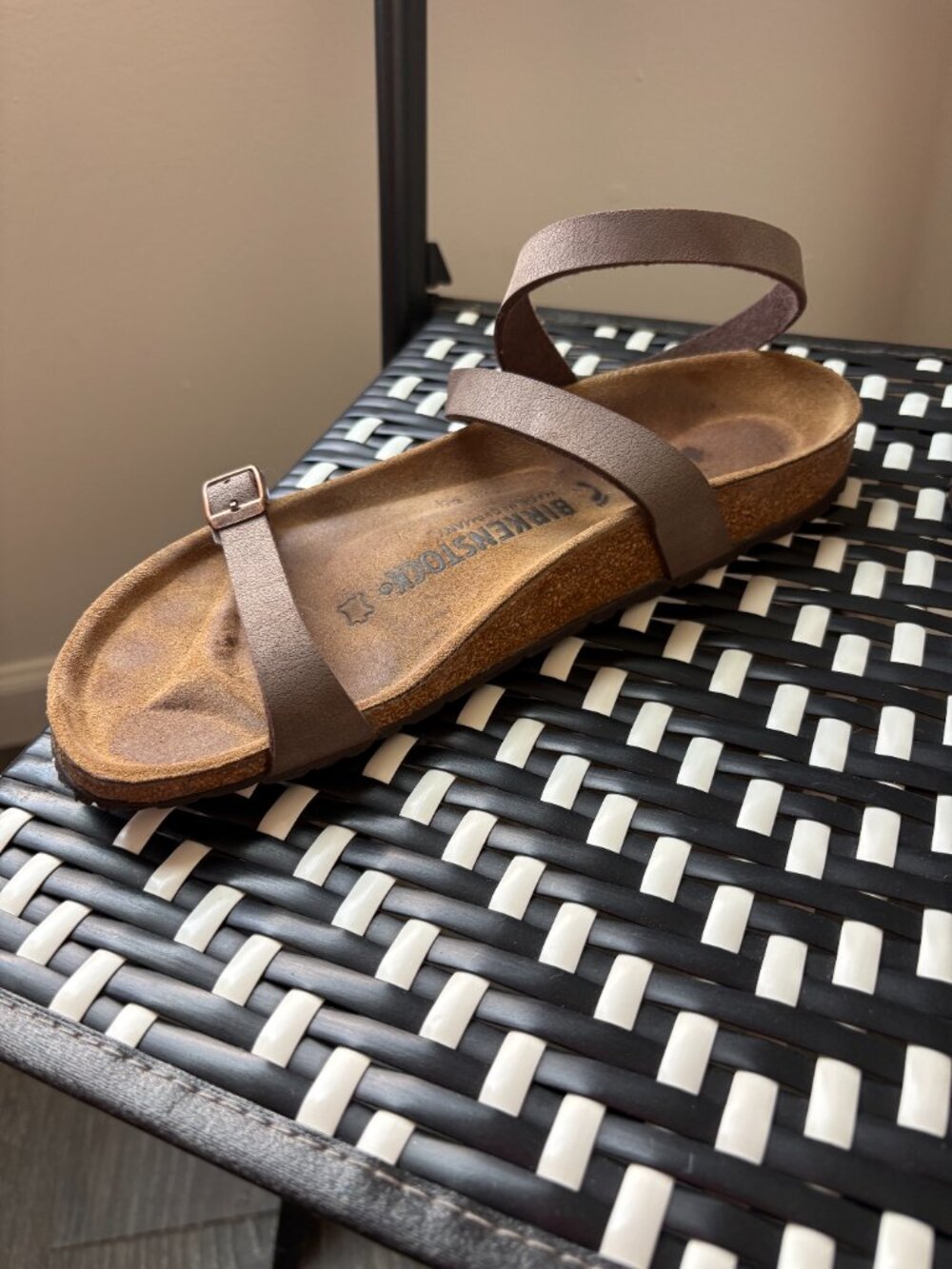 Birkenstock Yara Mocha Brown Birko-Flor Ankle Strap Sandals Women's EU38 US7-7.5 - Picture 4 of 7